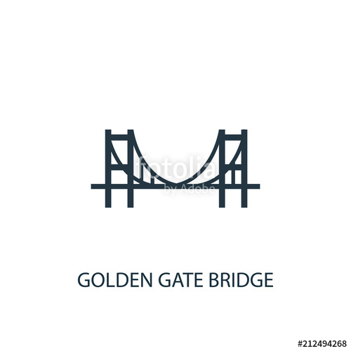 500x500 Golden Gate Bridge Creative Icon Simple Element Illustration