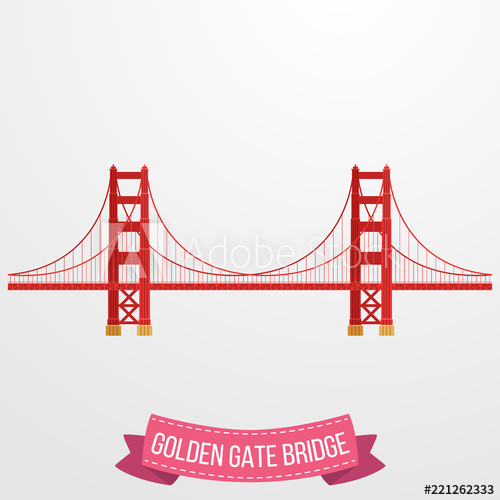 500x500 Golden Gate Bridge Icon On White Background