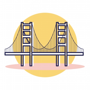 360x360 Golden Gate Png, Vector, And Clipart With Transparent