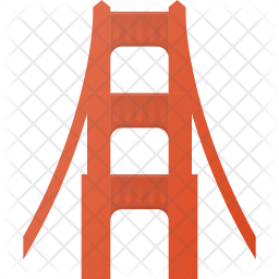 256x256 Golden Gate Icon Of Flat Style