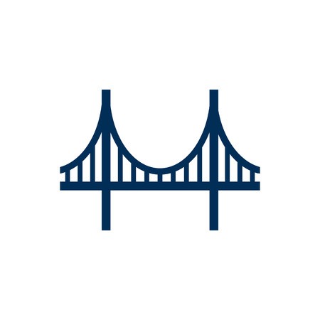450x450 Isolated Golden Gate Icon Symbol On Clean Background Vector