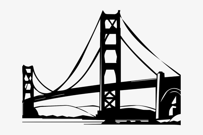 820x549 Vector Clipart Golden Gate Bridge