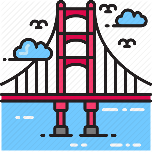 512x512 Architecture, Bridge, Golden Gate Bridge, San Francisco Icon