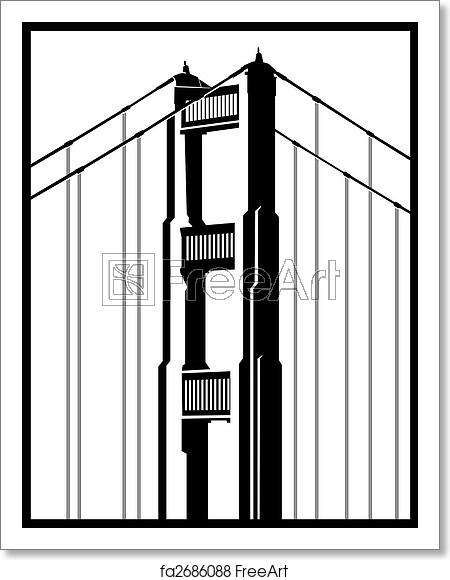 450x580 Free Art Print Of Golden Gate Bridge Icon Golden Gate Bridge Icon