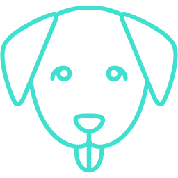 256x256 Free Turquoise Golden Retriever Icon
