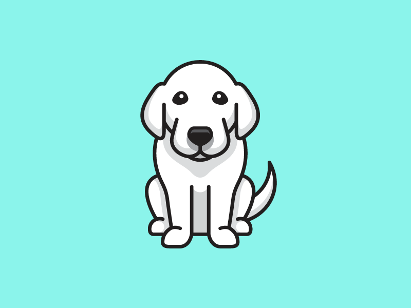 800x600 Golden Retriever Cute Illustration Dog Icon, Dogs, Cute