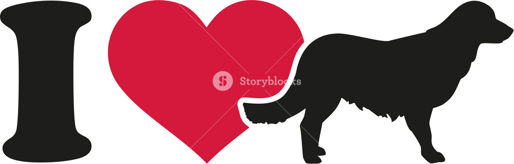 1000x320 I Love Golden Retriever Icon Royalty Free Stock Image