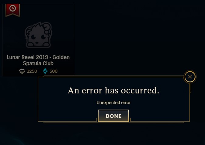 674x475 Error When Buying The Lunar Revel