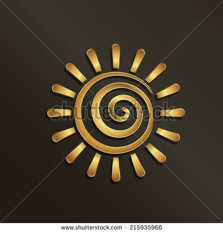 450x470 Spiral Golden Sun Image Concept Of Summer, Luxury, Happiness