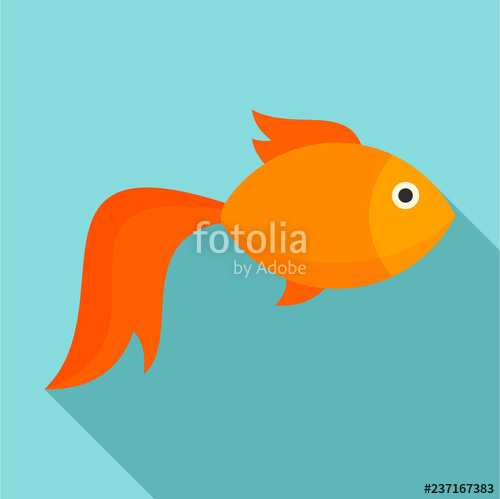 500x499 Gold Fish Icon Flat Illustration Of Gold Fish Vector Icon For Web