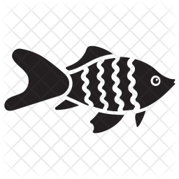 256x256 Goldfish Icon Of Glyph Style