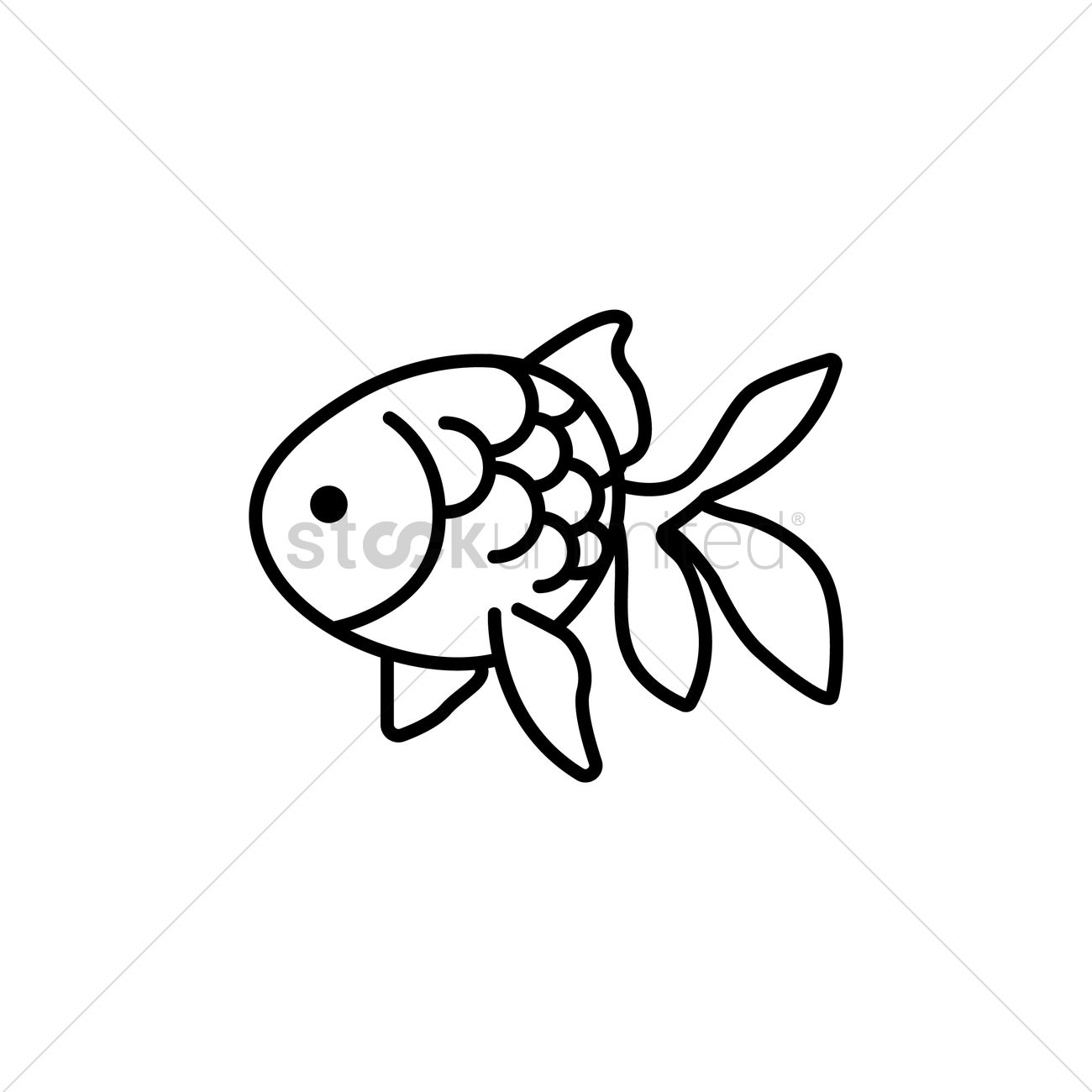 1300x1300 Goldfish Icon Vector Image