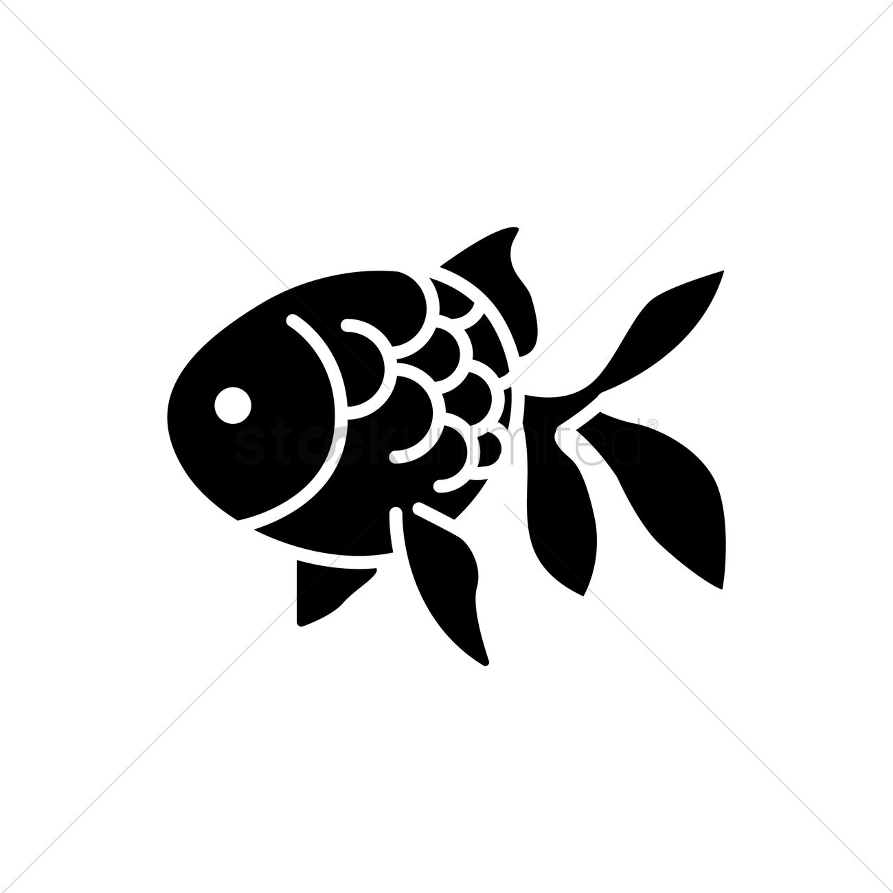 1300x1300 Goldfish Icon Vector Image