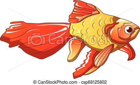 450x274 Red Goldfish Icon, Cartoon Style Red Goldfish Icon Cartoon