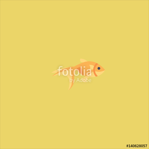 500x500 Goldfish Icon Flat Design Stock Image And Royalty Free Vector