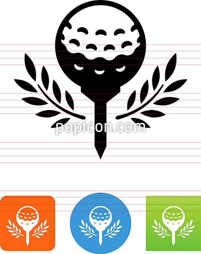 400x504 Golf Ball On Tee Icon
