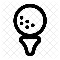 256x256 Golf Ball Icon Of Line Style