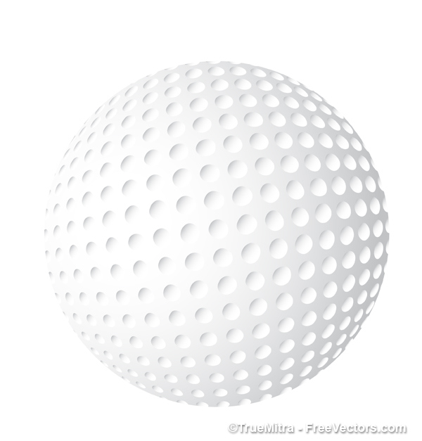 600x627 White Golf Ball Icon Vector Free Download