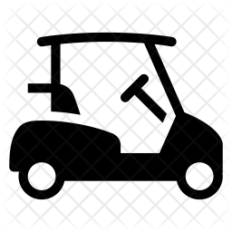 256x256 Golf Cart Icon Of Glyph Style