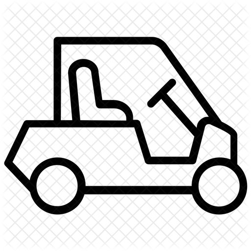 512x512 Golf Cart Icon Of Line Style