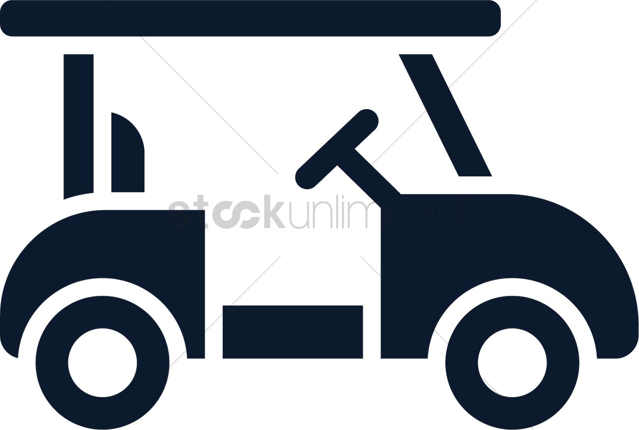 1300x875 Golf Cart Icon Vector Image