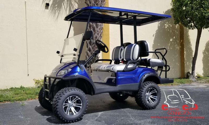 800x480 Icon Indigo Blue Golf Cart Electric Vehicle Custom