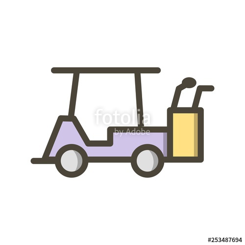 500x500 Illustration Golf Cart Icon Stock Photo And Royalty Free Images