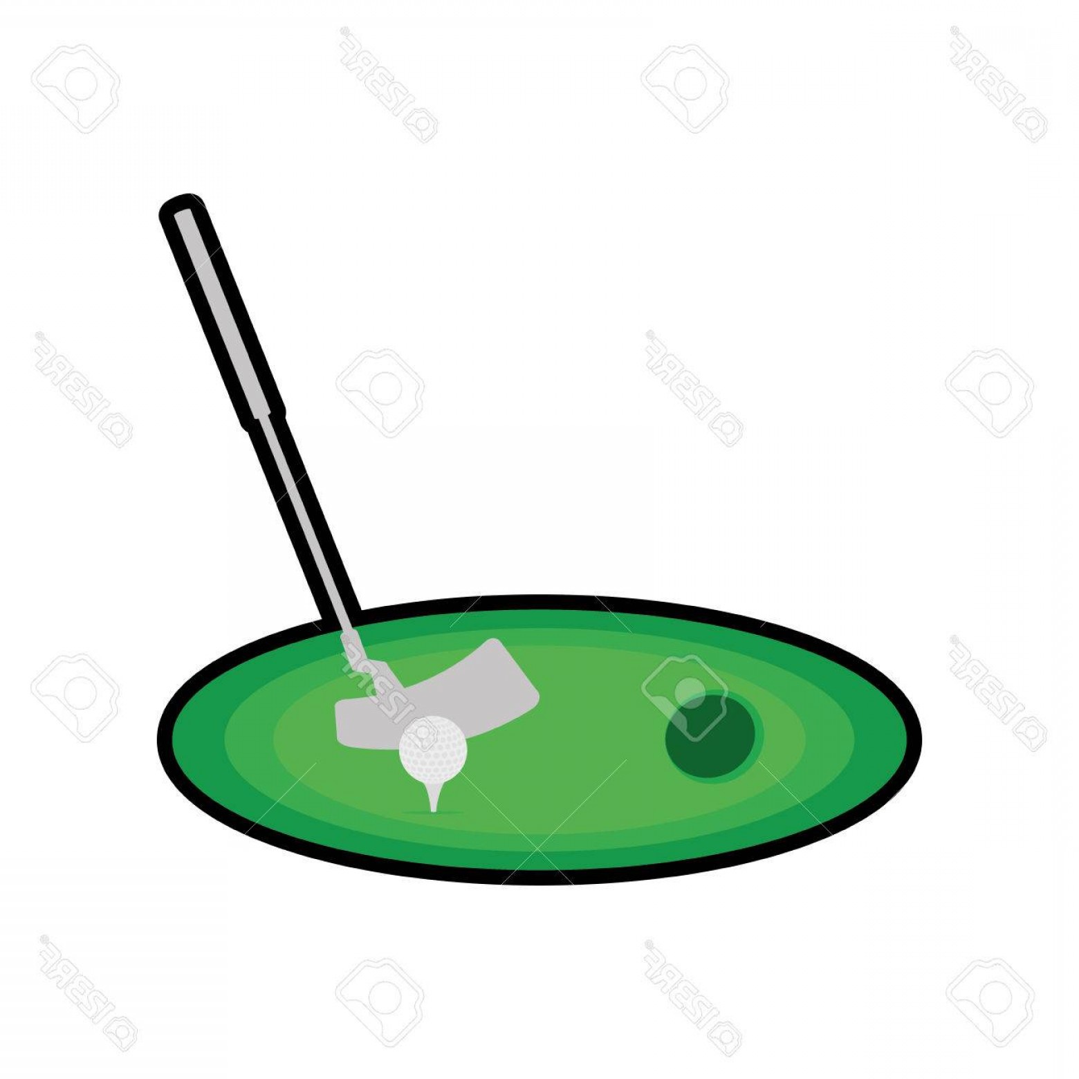 1560x1560 Photostock Vector Golf Club Ball Sport Hobby Game Icon Isolated