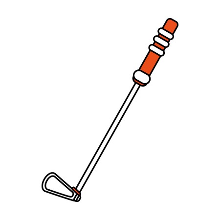 450x450 Color Silhouette Cartoon Golf Club Icon Vector Illustration