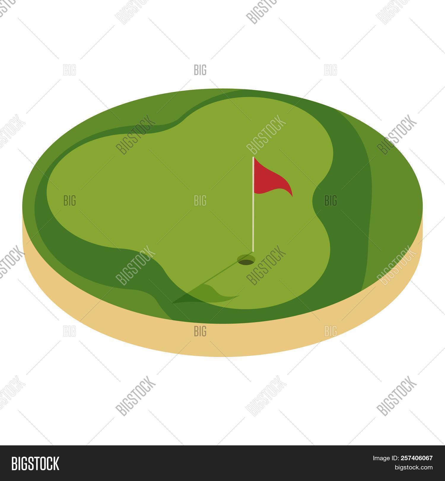 1500x1620 Golf Course Icon Cartoon Illustration Of Golf Course Image