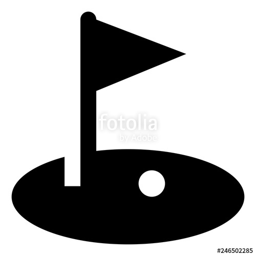 500x500 Golf Course Vector Icon Stock Image And Royalty Free Vector