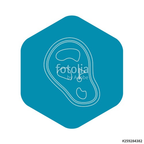 500x500 Golf Course Map Icon Outline Illustration Of Golf Course Map