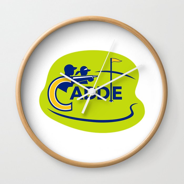 700x700 Caddie And Golfer Golf Course Icon Wall Clock