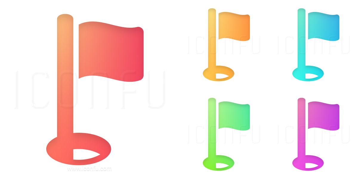 1200x600 Golf Flag Icon