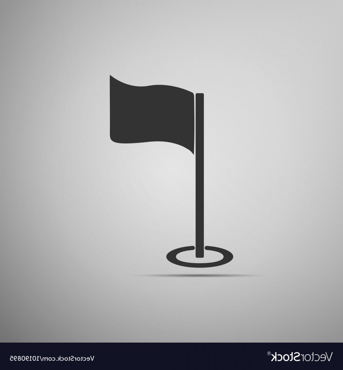 1200x1296 Golf Flag Icon On Grey Background Adobe Vector Handandbeak