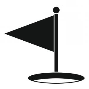 300x300 Golf Flag Icon Simple Style Vector Catchsplace