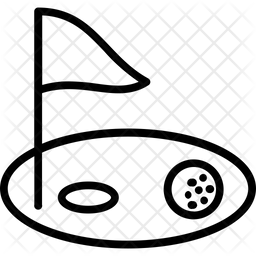 256x256 Golf Flag Icon Of Line Style