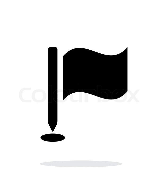 686x800 Golf Flag Icon On White Background Stock Vector Colourbox