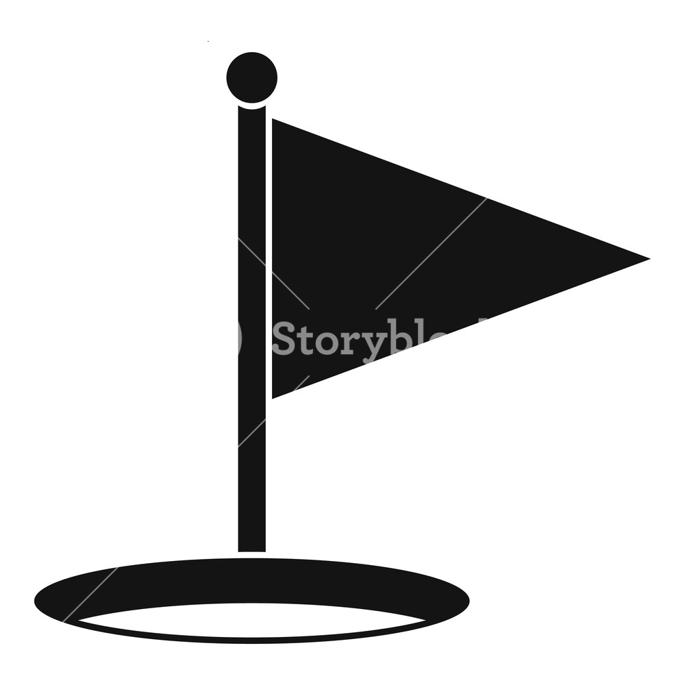 1000x1000 Golf Flag Icon Simple Illustration Of Golf Flag Vector Icon