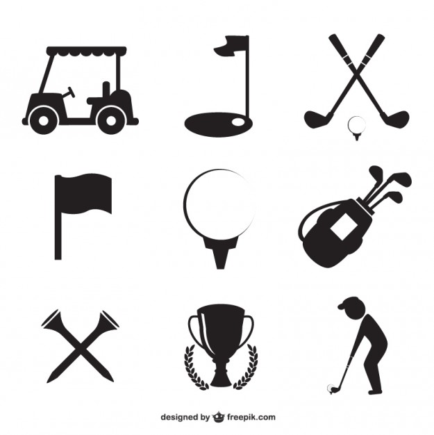 625x626 Golf Icons Set Vector Free Download