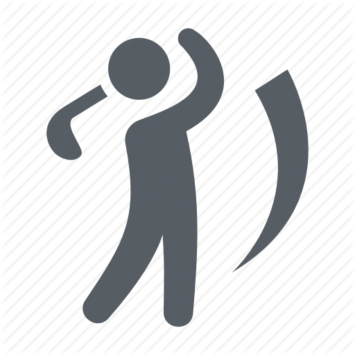 512x512 Club, Golf, People, Sport, Swing, Tee Icon