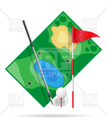 344x400 Field For Golf Icon Vector Image Of Sport And Leisure Konturvid