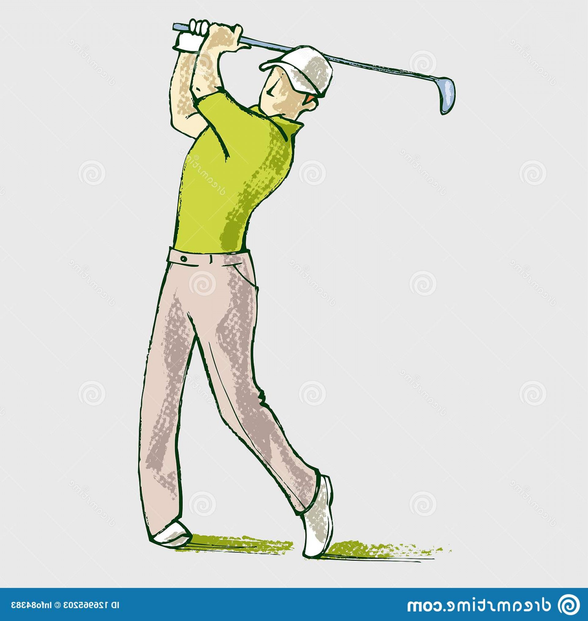 1920x2028 Illustration Golf Swing Golf Player Isolated Silhouette Sport