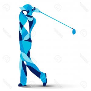 300x300 Photostock Vector Golf Icon Golf Player Golfer Vector Illustration