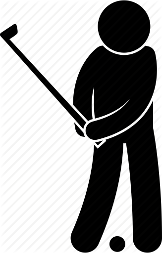 327x512 Ball, Golf, Hit, Man, Posture, Sport, Swing Icon