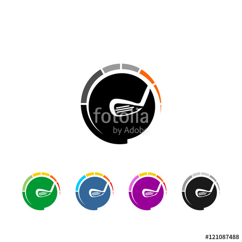 500x500 Golf Swing Logo Vector Image Icon Stock Image And Royalty Free
