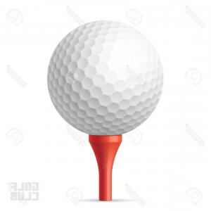 300x300 Photostock Vector Golf Ball On Tee Icon In Cartoon Style Isolated