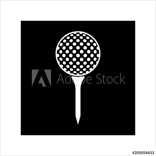 500x500 Golf Ball On Tee Icon