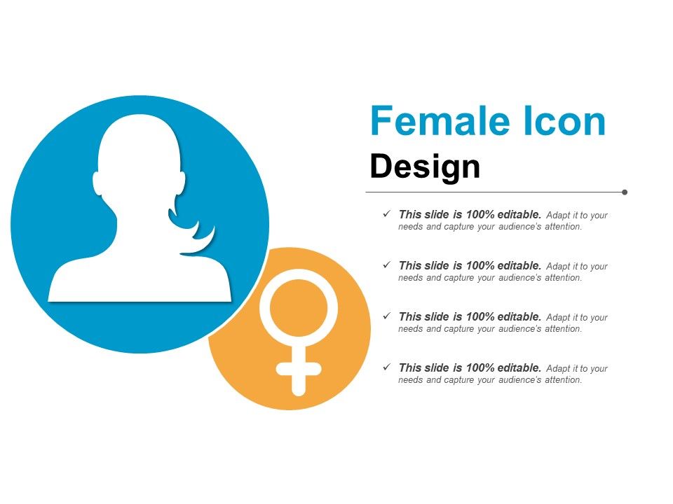 960x720 Female Icon Design Good Ppt Example Powerpoint Presentation