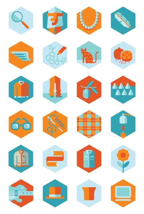 500x745 Good Example Of Icon Design Using One Geometric Shape